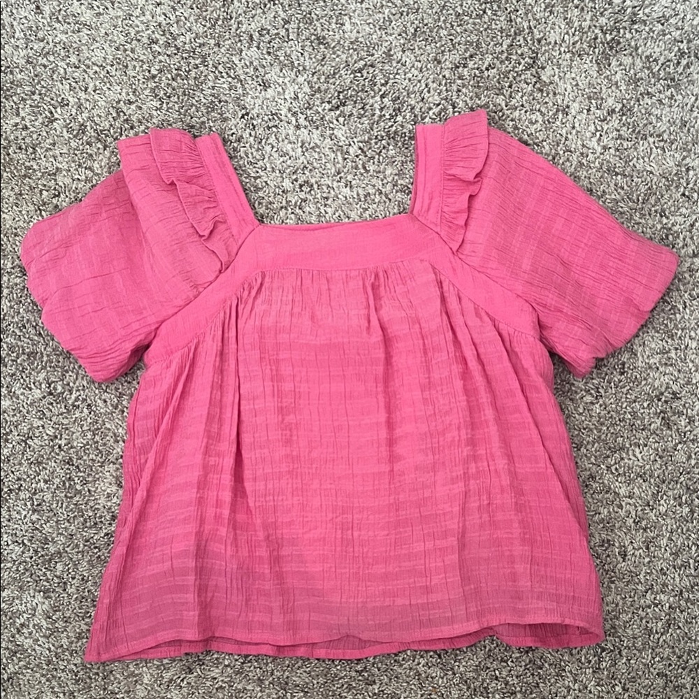 Hayden Girls Pink Ruffled Blouse